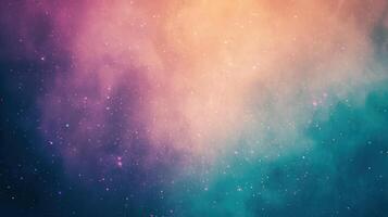 Cosmic nebula exploding with vibrant colors in deep space, showcasing ethereal beauty of the colorful starry universe and mystical galactic wonders photo