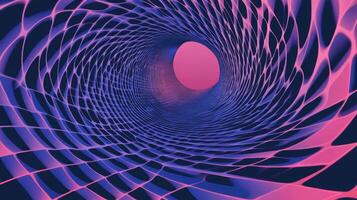 Abstract vortex with hypnotic neon colors and mesmerizing grid pattern creating an infinite space illusion photo