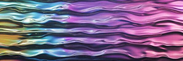 Mesmerizing abstract waves of colorful light displaying a vibrant spectrum of purple, pink, and blue shades in liquid motion photo