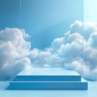 Aerial See Through Setup with Wispy Cloud Accents Displayed photo