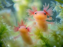 Baby Amphibians Demonstrate Their Regrowth Capabilities in Water photo
