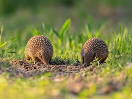Baby Armored Animals Practice Complex Ground Digging photo