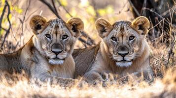 Adolescent Hunters Acquiring Essential Prey Capture Techniques photo
