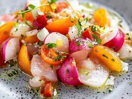 Bright and Flavorful Summer Veggie Herb Ceviche Mix photo