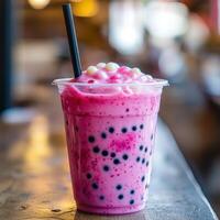 Bubble Tea Blend with Lychee and Dragon Fruit photo