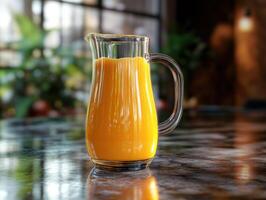 Citrus Orange Juice Poured Fresh for Summer Mornings photo