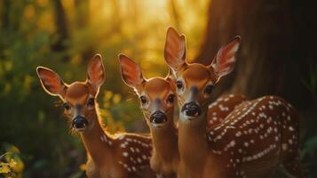 Calm Woodland Group Coming Out At Perfect Evening Timing photo