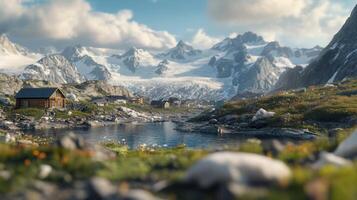 Colossal Ice Dissolving Under Intense Summer Sunshine photo