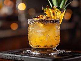 Dusty Mezcal Margarita with Charred Pineapple Essence photo