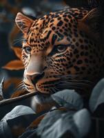 Elusive Creature Keeping Watch High in Summer Trees photo