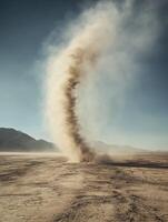 Dancing Sands Twirl in Sweltering Summer Deserts photo