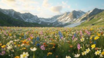 Dazzling Array Of Hues Spreading Through Highland Meadows photo