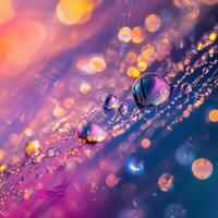 Delicate Web Glittering With Diamond Like Dewdrops photo