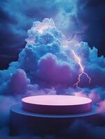 Energetic Meteorological Presentation with Bold Lightning Storm Effects photo