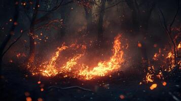 Fierce Disaster Engulfing Relics of Green Summer Past photo