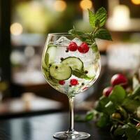 Garden Fizz Gin with Mint and Fresh Cucumber photo