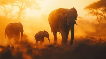 Gathered Herd Shielding The Frailest Member From Danger Closely photo