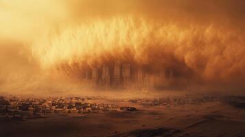 Gargantuan Dust Storm Swallowing The Distant Summer Horizon photo