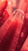 Frozen Summer Treats Lemonade Popsicles with Strawberries photo