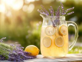 Garden Party Lemonade Enhanced with Wild Honey and Lavender photo