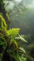 Ghostly White Covering Wraps Ancient Summer Woodland photo