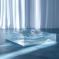 Glass Water Tableau Simulating Shifting Seawater Circulation photo