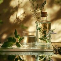 Glass Plant Showcase Showing Aroma Extraction Techniques photo