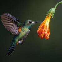 Gleaming Flight Gem Hovering In Folded Tranquility photo