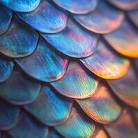 Gleaming Aquatic Shell Radiating Multicolor Light photo