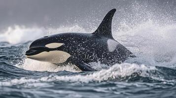 Grouped Sea Carnivores Applying Skillful Hunting Methods photo
