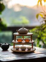 Heritage Bamboo Arrangement Highlighting an Elegant Array of Teas photo