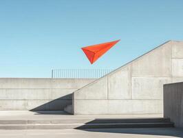 High Spirited Kite Silhouettes on Modern Platform photo
