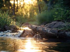 Industrious Creatures Designing Complex Water Channels In Woods photo