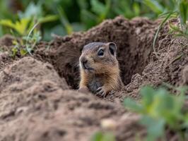 Juvenile Underground Mammals Acquiring Structural Building Tactics photo