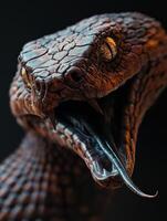Lethal Serpent Bracing for Strike Amidst Desert Sun photo