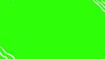 Abstract white lines overlay animation on green screen background. Stock animation with a hand drawn object in 4K with alpha channel. Cartoon style 2D . video