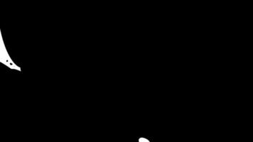 White fluid swirls, splashes on dark background. Stock transition with a viscous substances in 4K with alpha channel. Cartoon style 2D transition. video