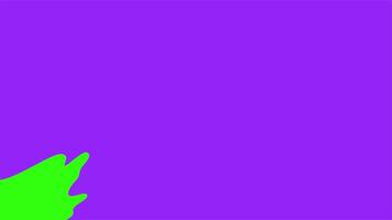 Multicolored fluid swirls, splashes on green screen background. Stock transition with a viscous substances in 4K with alpha channel. Cartoon style 2D transition. video