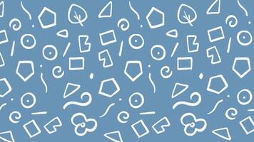 Abstract white object lines pattern animation on blue background. Stock animation with a viscous substances in 4K with alpha channel. Cartoon style 2D . video