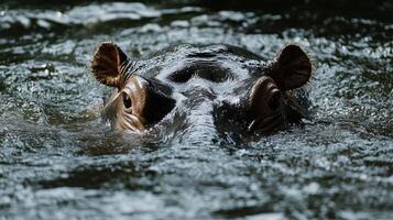 Large Aquatic Mammals Resting In Summer Heat photo