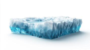 Massive Glacier Island Disclosing Hidden Summer Relics photo