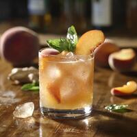 Locally Sourced Ginger Peach Bourbon Smash Featured Menu photo