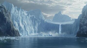Massive Ice Barrier Disintegrating In Warm Northern Ocean photo
