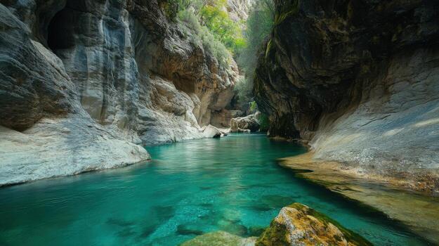 Lush Colored Currents Creating Timeless Gorges photo