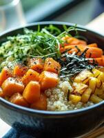 Nourishing Quinoa and Roasted Vegetable Bowl Summer Menu photo
