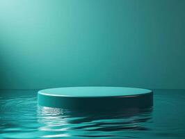 Oceanic Display Stand Featuring Realistic Ripple Effects photo