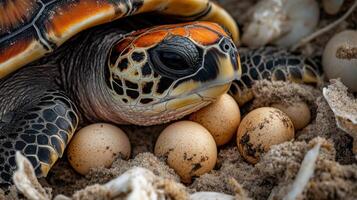 Old Aquatic Reptile Securing Lineage Beneath The Waves photo
