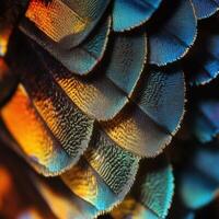 Minuscule Multicolored Scales Forming Lively Summer Art photo