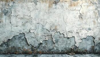 Weathered Wall Texture Showing Extensive Cracking photo
