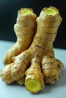 A Close Up View of Fresh Ginger Root photo